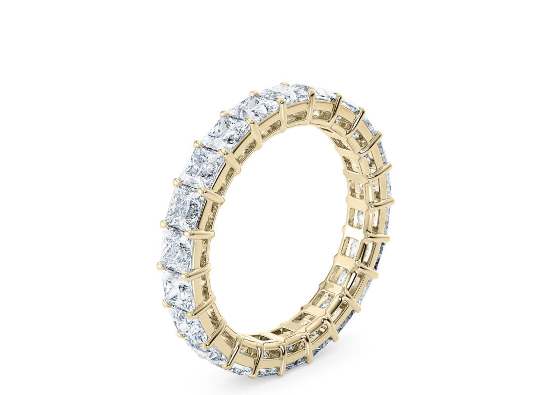 Regent Princess Full Set Yellow Gold 18k Lab Grown Eternity Ring