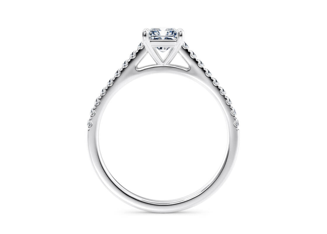 1477 Vintage Platinum Radiant Engagement Ring