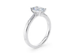 Thea Diamond Band Platinum Radiant Engagement Ring