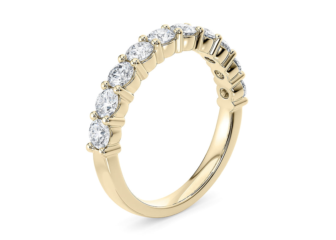 Mayfair Half Set Yellow Gold 18k Lab Grown Eternity Ring
