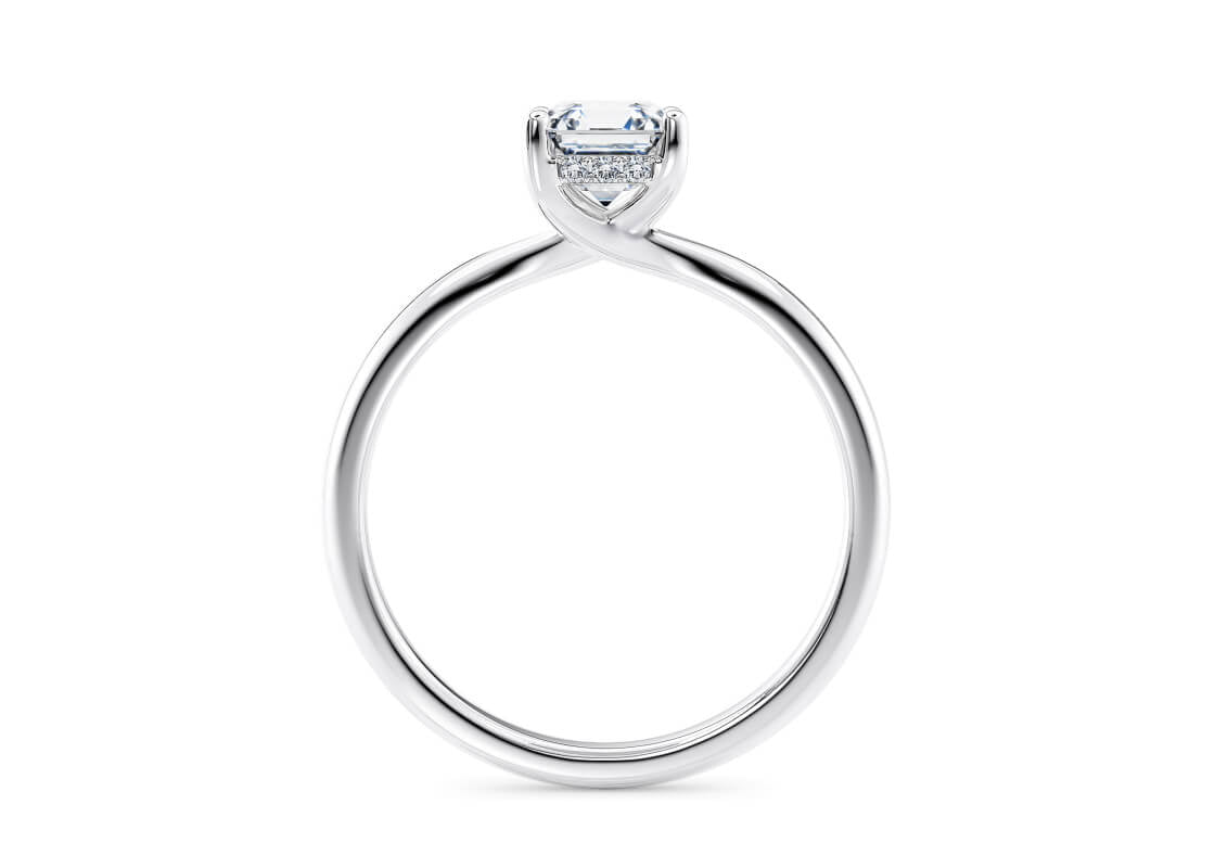 Paloma Solitaire Platinum Asscher Engagement Ring