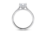 Contour Solitaire Platinum Princess Engagement Ring