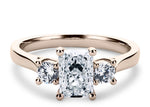 Roma Trilogy Rose Gold 18k Radiant Engagement Ring
