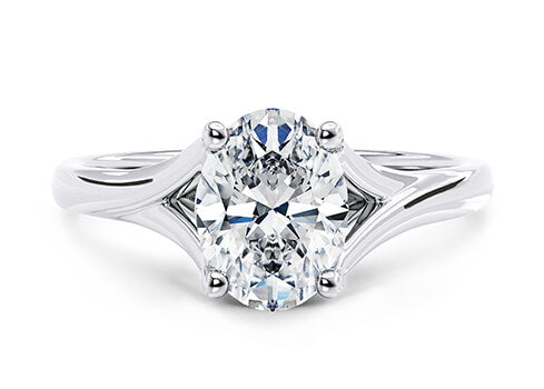 Hanover Solitaire Platinum Oval Engagement Ring