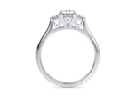 Paris Trilogy Platinum Oval Engagement Ring
