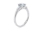 Alexandria Trilogy Platinum Asscher Engagement Ring