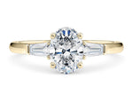 Alexandria Trilogy Yellow Gold 18k Oval Engagement Ring