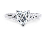 Hanover Solitaire Platinum Heart Engagement Ring