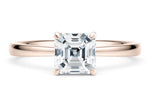 Starlight Solitaire Rose Gold 18k Asscher Engagement Ring