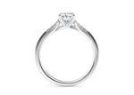 Thea Diamond Band Platinum Oval Engagement Ring