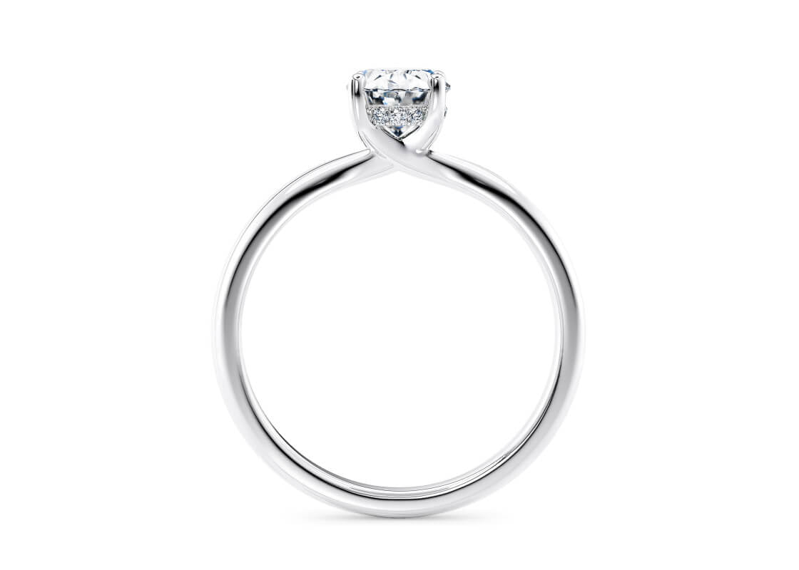 Paloma Solitaire Platinum Oval Engagement Ring