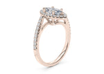 Kew Halo Rose Gold 18k Marquise Engagement Ring