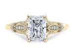Jasmine Vintage Yellow Gold 18k Radiant Engagement Ring