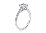 1477 Vintage Platinum Princess Engagement Ring