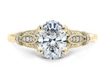 Jasmine Vintage Yellow Gold 18k Oval Engagement Ring