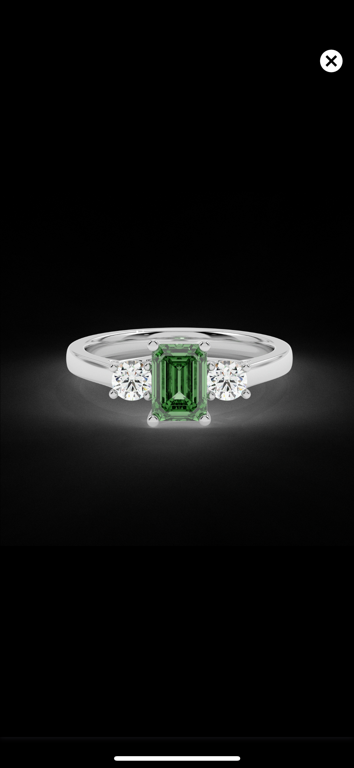 Three Stone Emerald Center