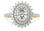 Berkeley Halo Yellow Gold 18k Oval Engagement Ring