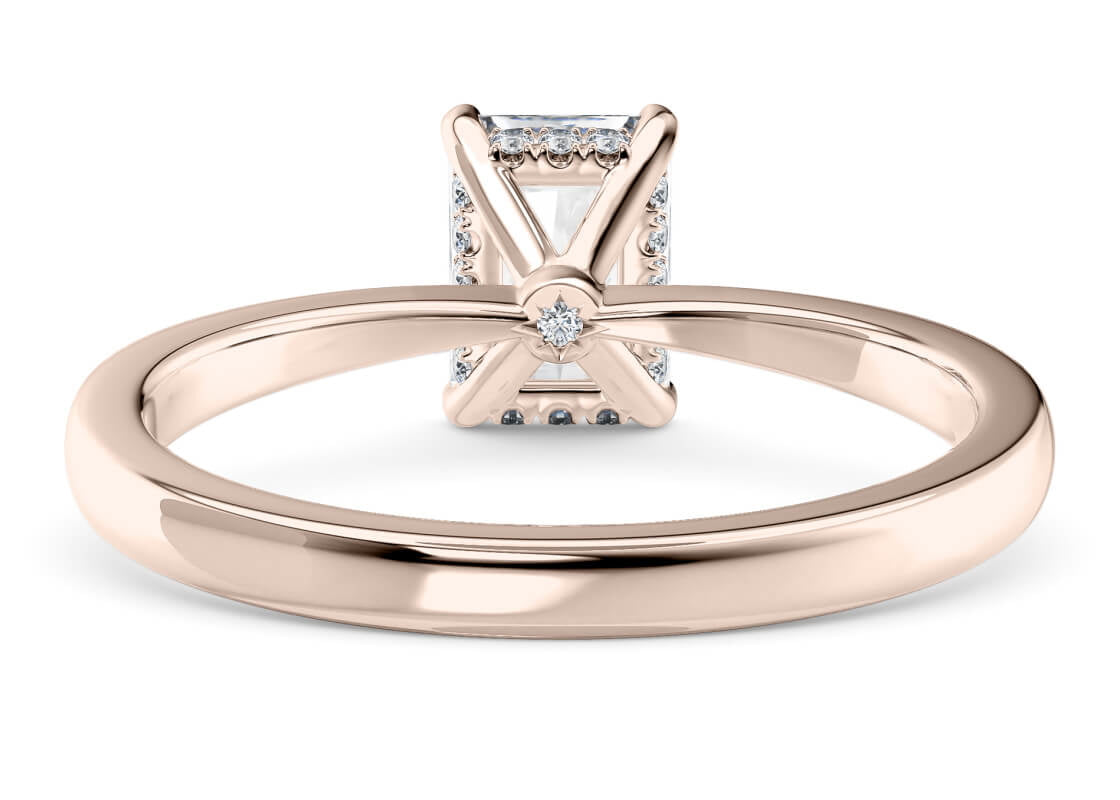 Starlight Solitaire Rose Gold 18k Radiant Engagement Ring