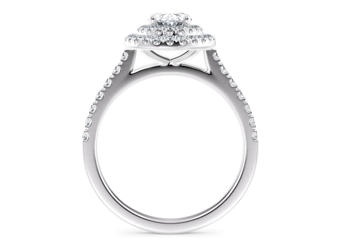 Empress Halo White Gold 18k Oval Engagement Ring