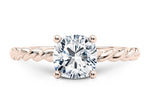 Ascot Solitaire Rose Gold 18k Cushion Engagement Ring