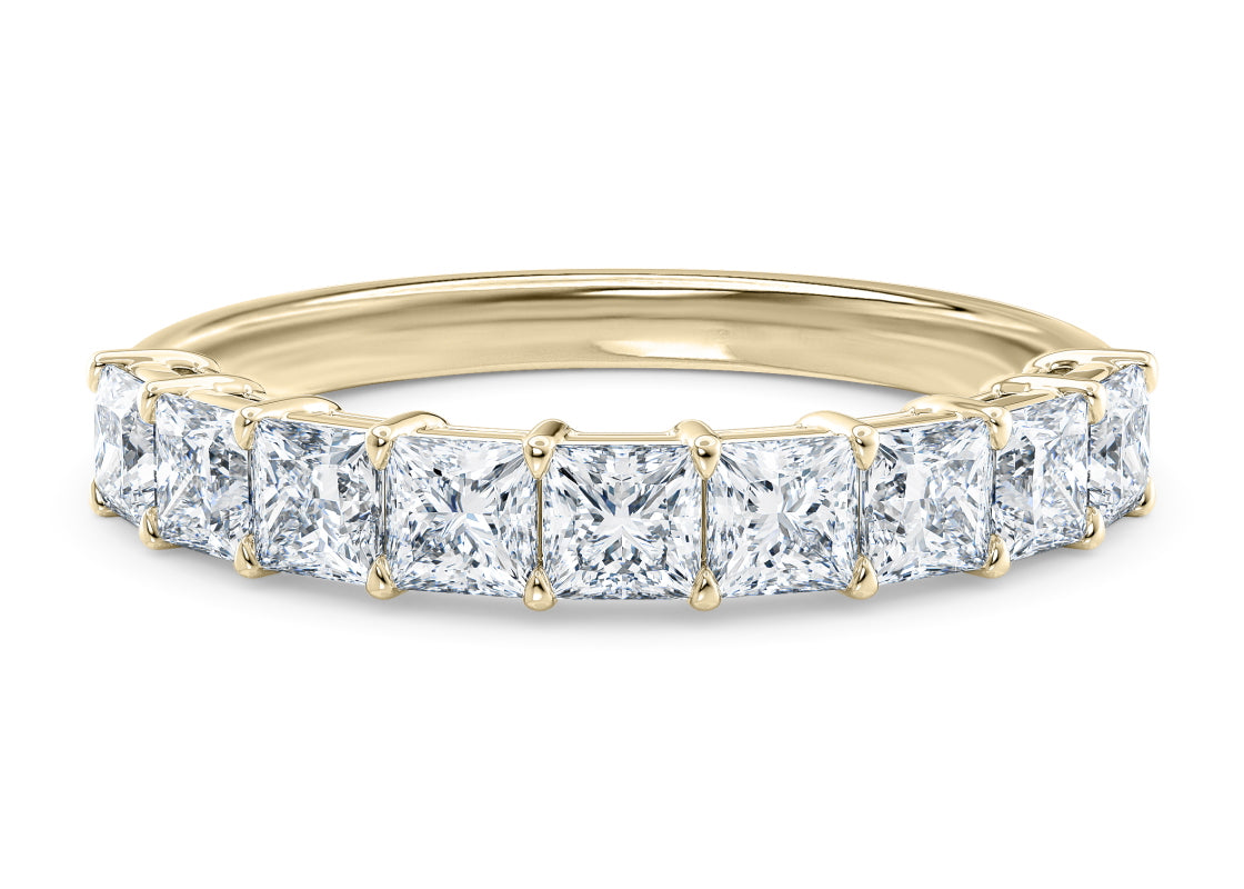Regent Princess Half Yellow Gold 18k Lab Grown Eternity Ring