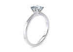 Delicacy Vintage Platinum Cushion Engagement Ring