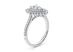 Berkeley Halo Platinum Pear Engagement Ring