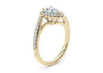 Kew Halo Yellow Gold 18k Pear Engagement Ring