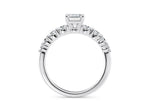 Lyra Diamond Band Platinum Emerald Engagement Ring