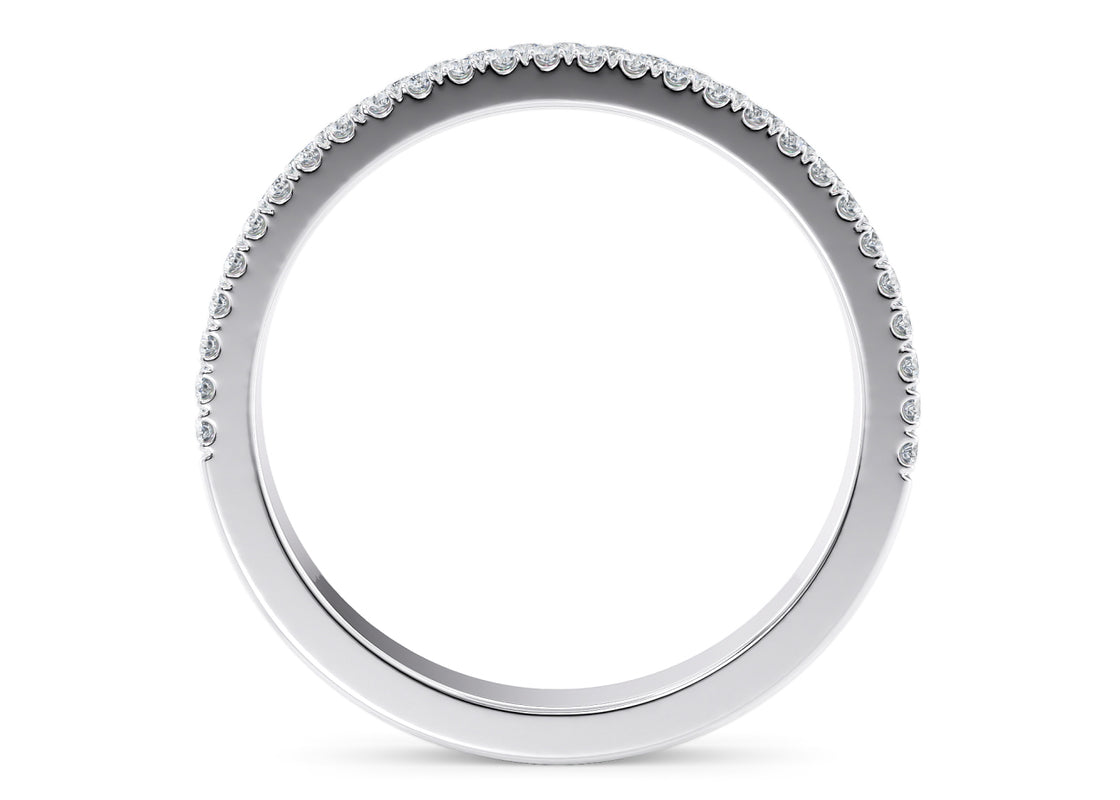 Grandessa White Gold 18k Half Set Eternity Ring