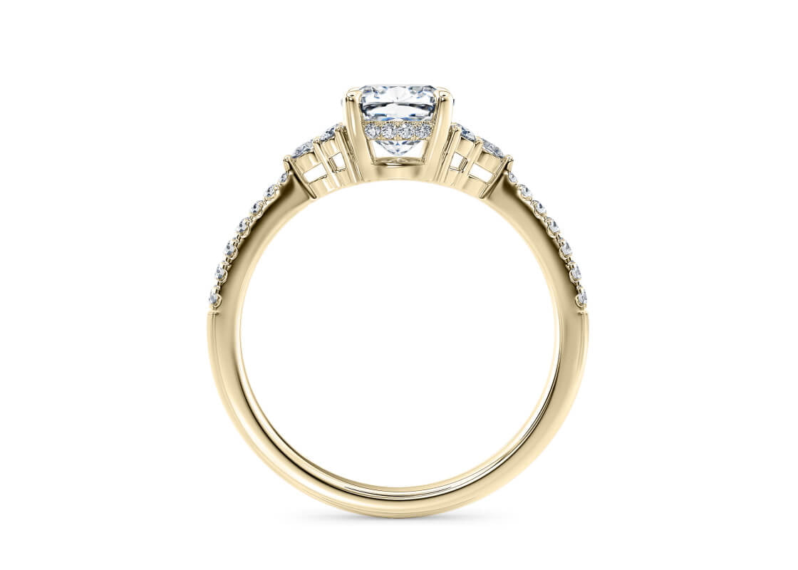 Gaia Vintage Yellow Gold 18k Cushion Engagement Ring