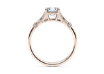 Jasmine Vintage Rose Gold 18k Asscher Engagement Ring