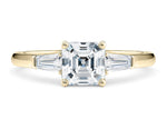 Alexandria Trilogy Yellow Gold 18k Asscher Engagement Ring
