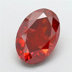 7.02ct Oval Lab Grown Diamond (Colour Fancy Deep Red, Clarity VS1, IGI Certified)
