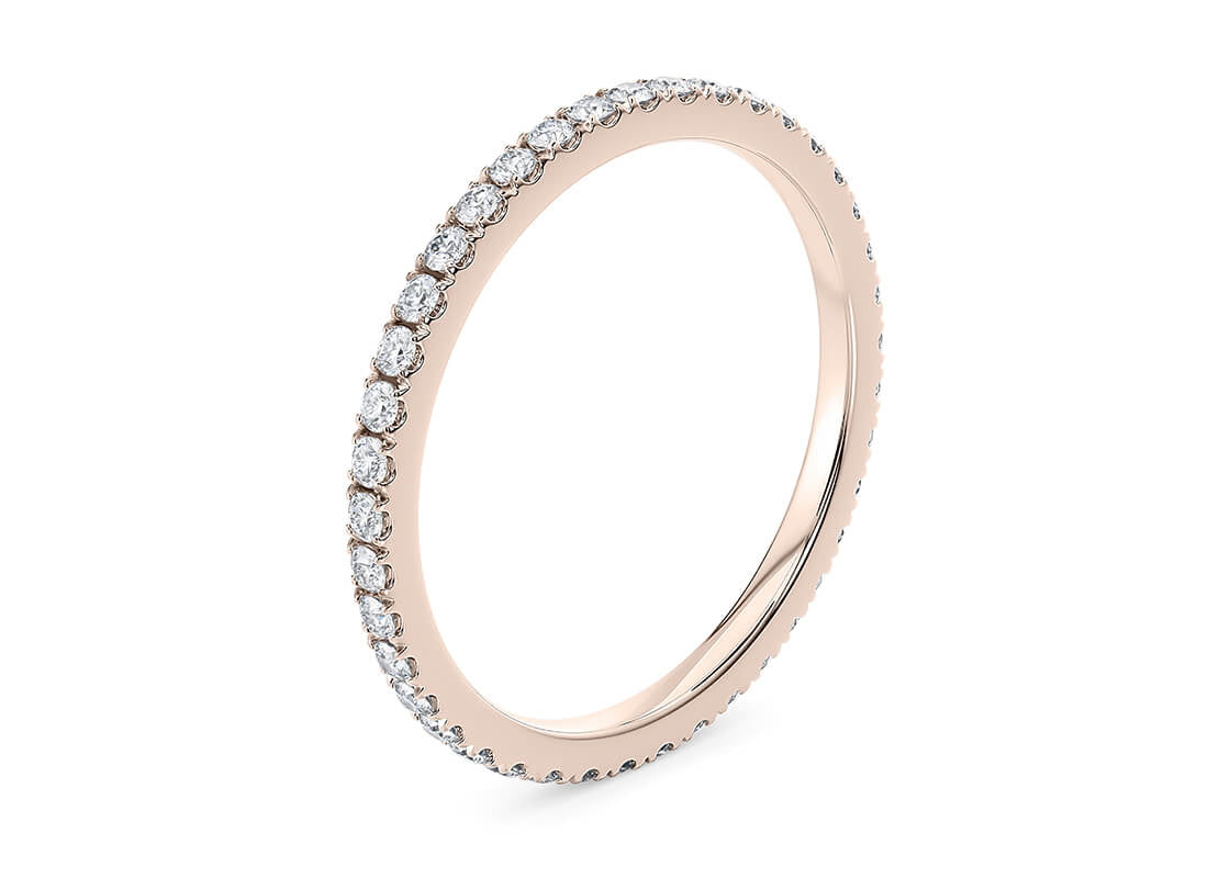 Vogue Lab Grown Rose Gold 18k Full Set Eternity Ring