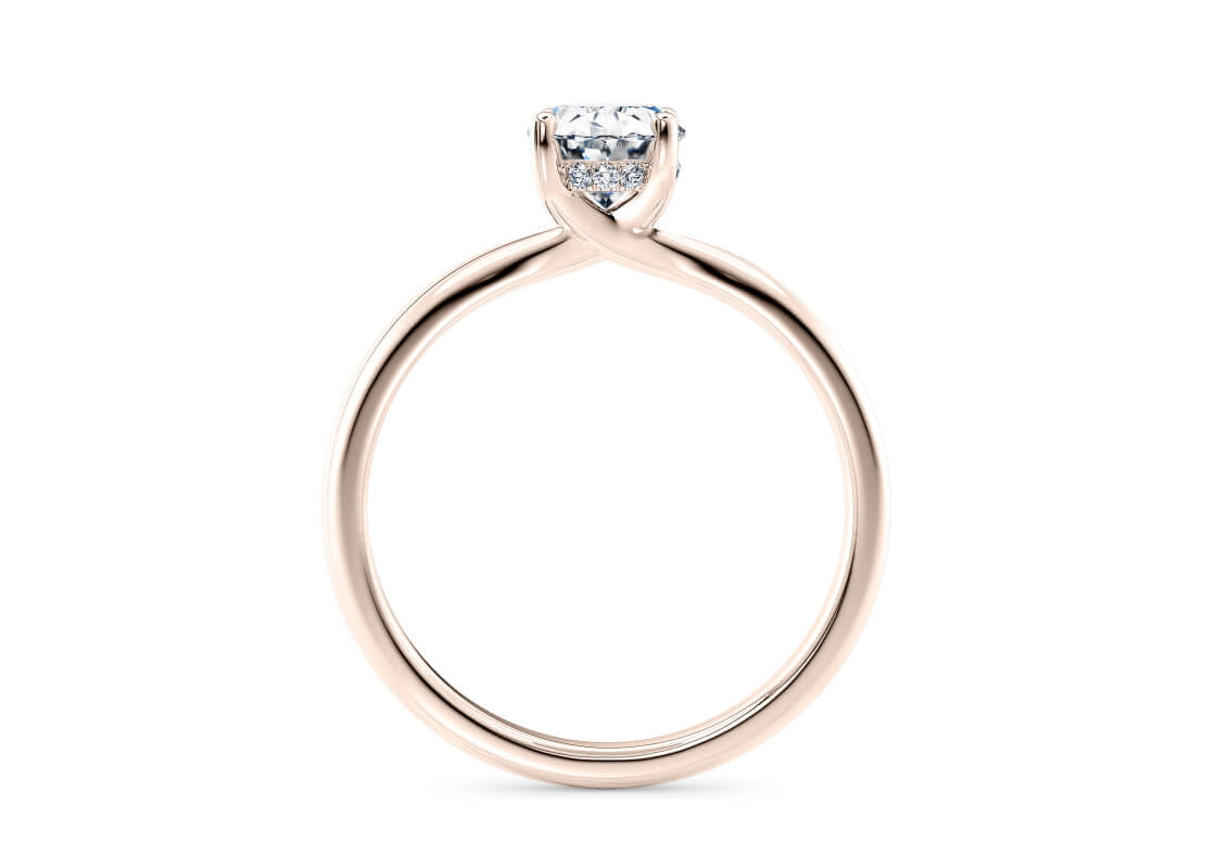 Paloma Solitaire Rose Gold 18k Oval Engagement Ring