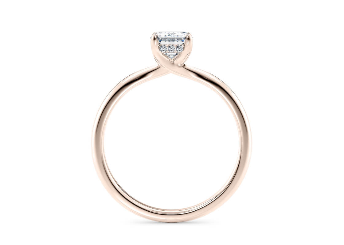 Paloma Solitaire Rose Gold 18k Emerald Engagement Ring