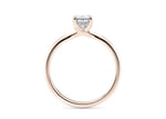 Paloma Solitaire Rose Gold 18k Emerald Engagement Ring