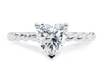 Ascot Solitaire Platinum Heart Engagement Ring