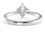 Asteria Compass Diamond Band Platinum Asscher Engagement Ring