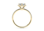 Isabella Halo Yellow Gold 18k Marquise Engagement Ring