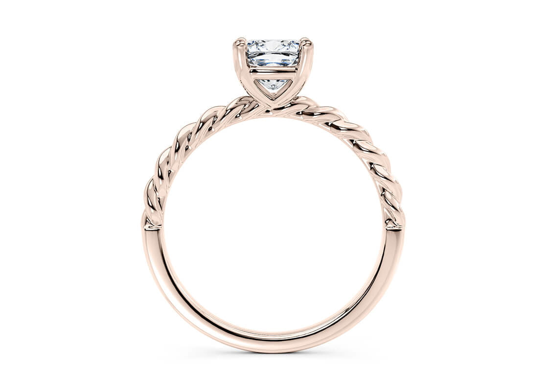 Ascot Solitaire Rose Gold 18k Cushion Engagement Ring