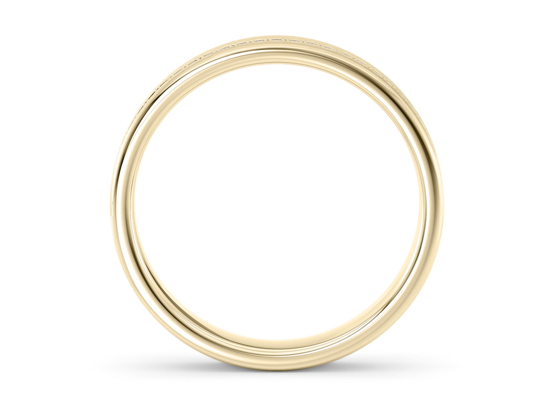 Andreas Brushed  Yellow Gold 18k Lab Grown Wedding Band