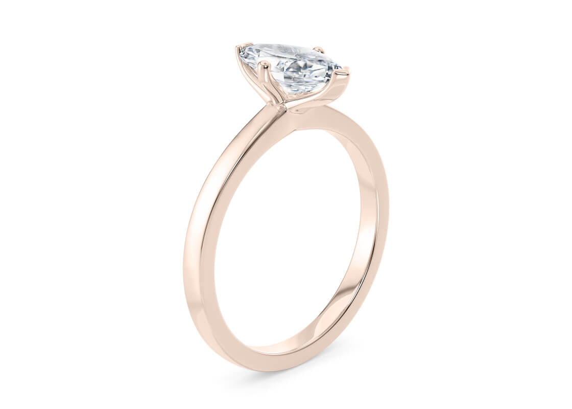 1477 Classic Solitaire Rose Gold 18k Marquise Engagement Ring