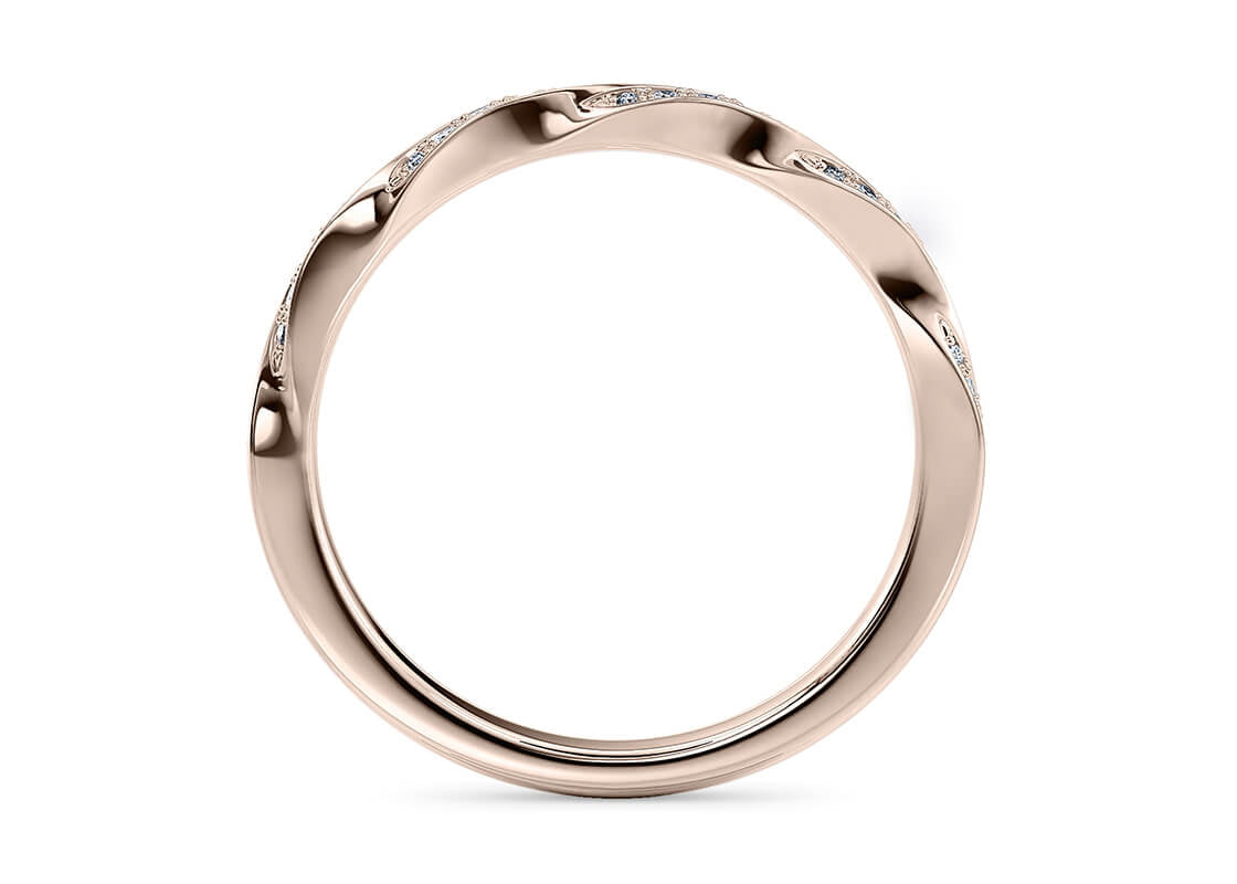 Marylebone Rose Gold 18k Half Set Eternity Ring