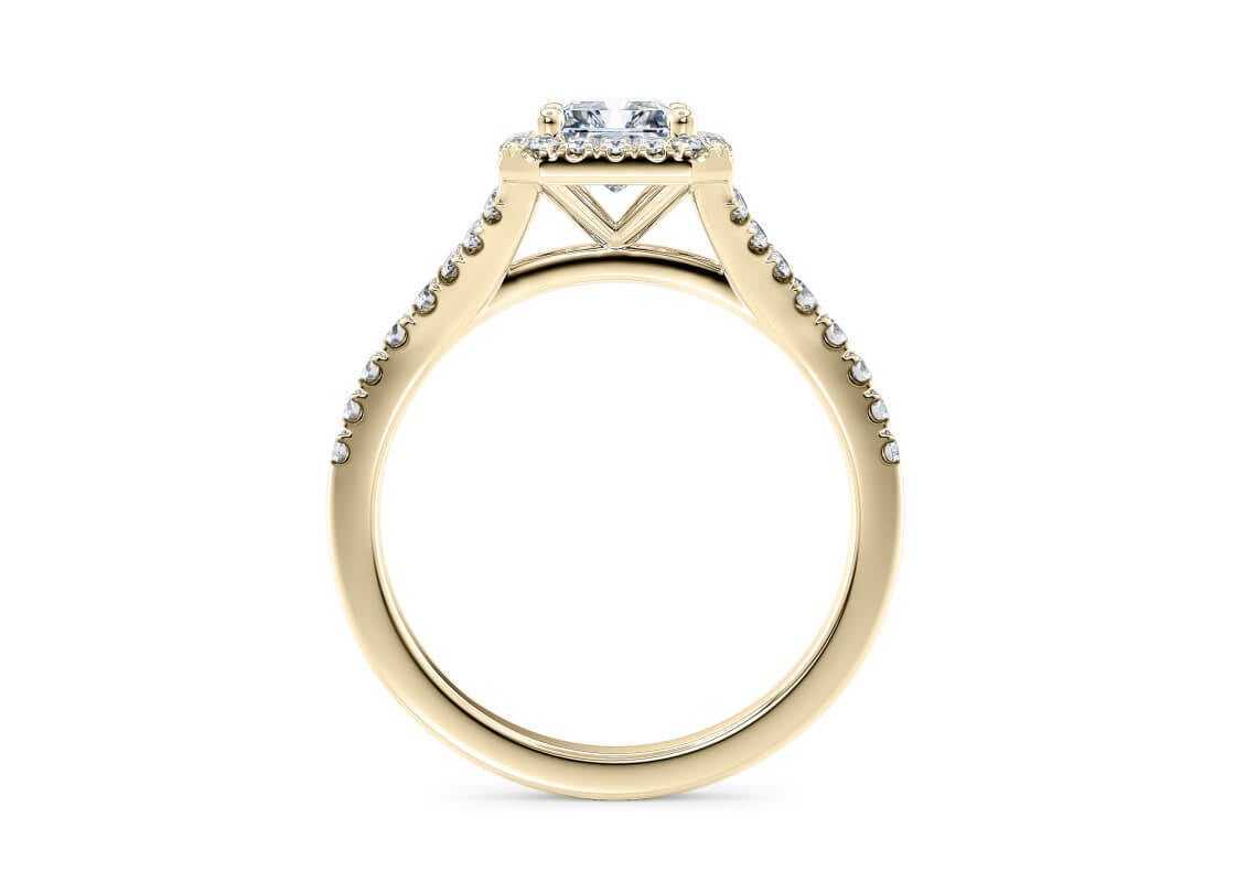 Battersea Halo Yellow Gold 18k Radiant Engagement Ring