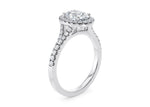 Battersea Halo Platinum Oval Engagement Ring