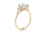 Barcelona Trilogy Yellow Gold 18k Cushion Engagement Ring