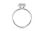 Isabella Halo Platinum Marquise Engagement Ring