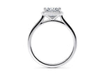 Minerva Halo Platinum Princess Engagement Ring